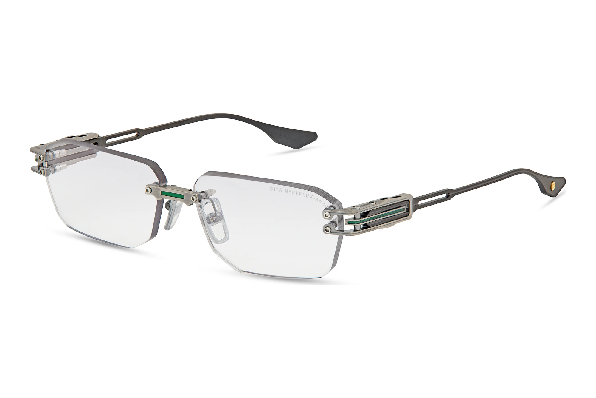 DITA DTX-198 02A ANTIQUE SILVER - GREEN - BLACK IRON DITA DTX-198 02A ANTIQUE SILVER - GREEN - BLACK IRON
