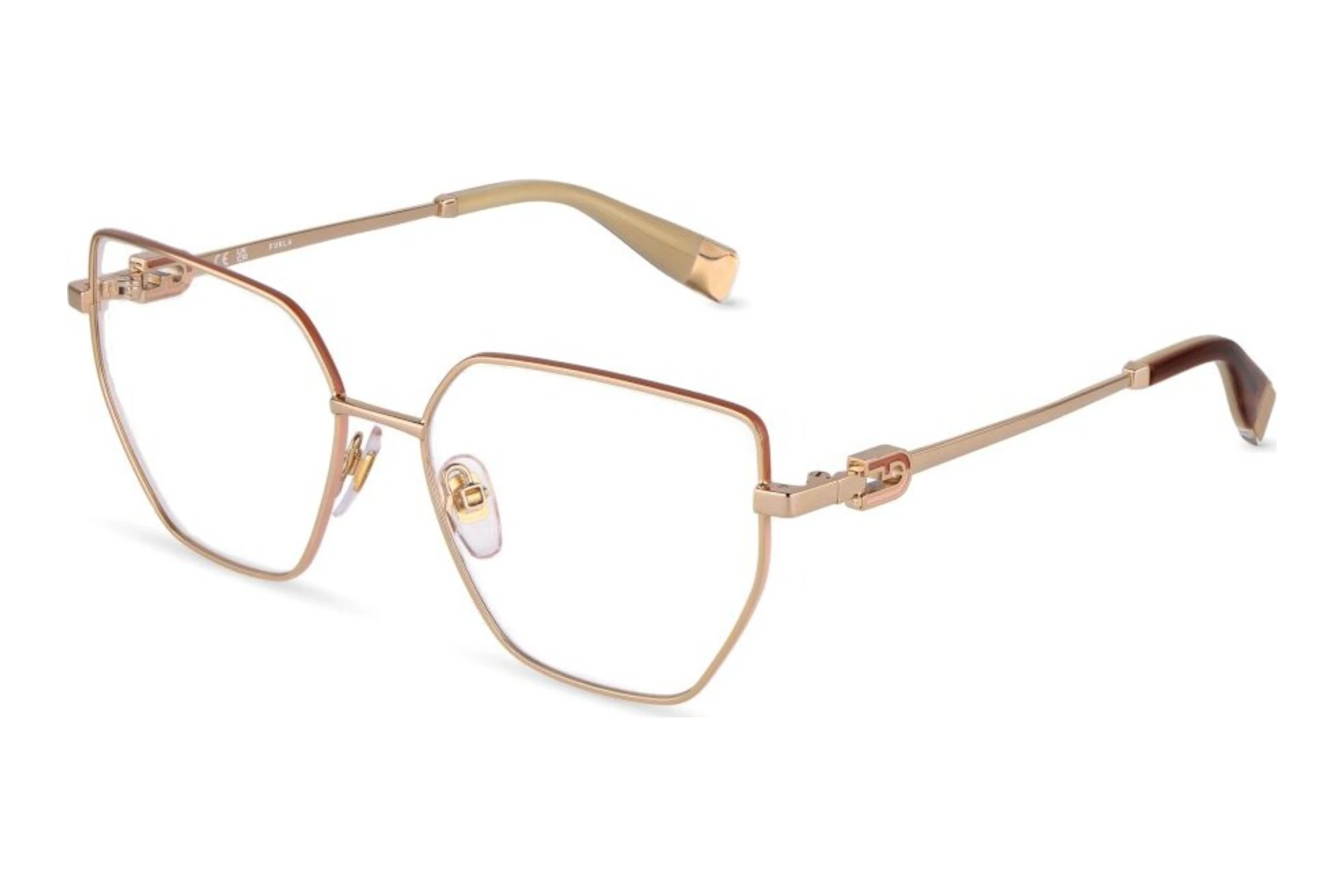 Furla VFU873 0367 SHINY ROSE GOLD WITH BROWN PARTS Furla VFU873 0367 SHINY ROSE GOLD WITH BROWN PARTS