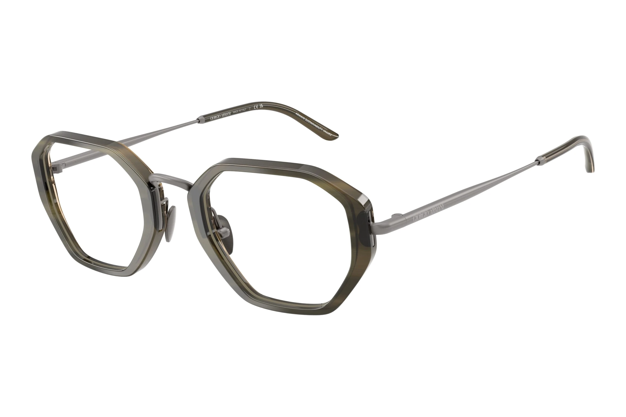 Giorgio Armani AR7282 6304 Striped Green Giorgio Armani AR7282 6304 Striped Green