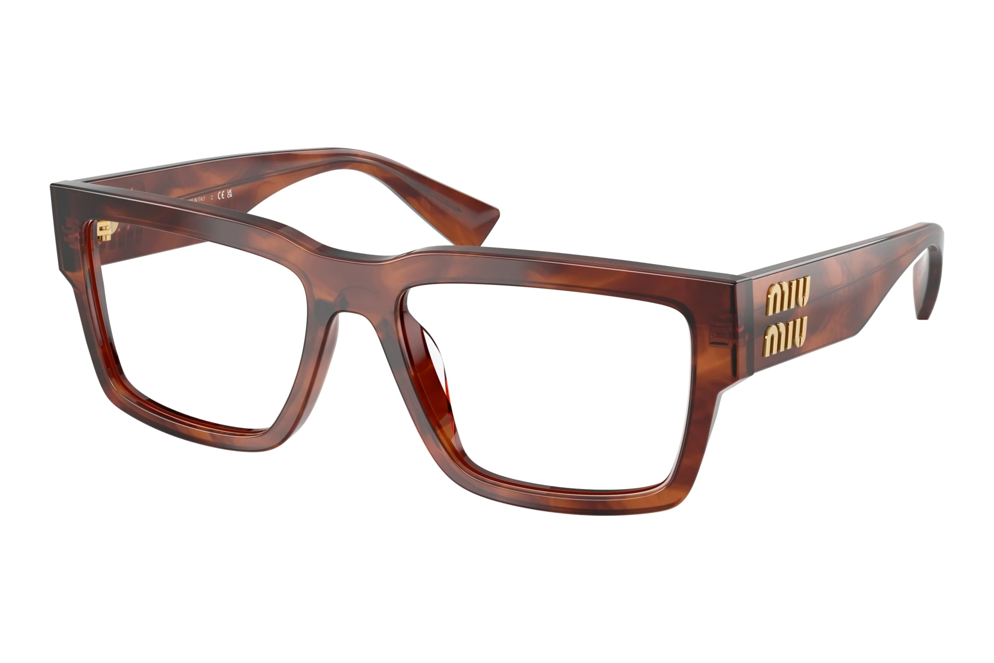 Miu Miu MU 02XV 26E1O1 Striped Tobacco Miu Miu MU 02XV 26E1O1 Striped Tobacco