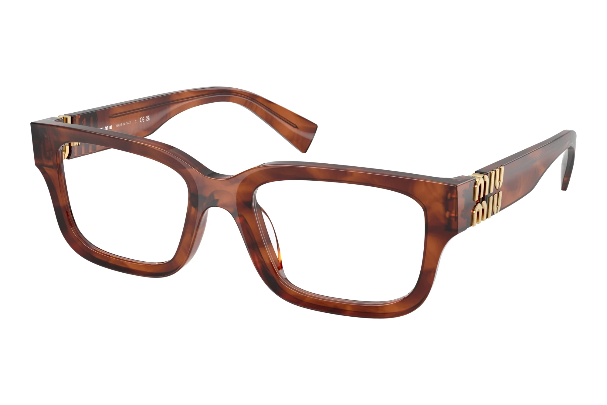 Miu Miu MU 02YV 26E1O1 Striped Tobacco Miu Miu MU 02YV 26E1O1 Striped Tobacco
