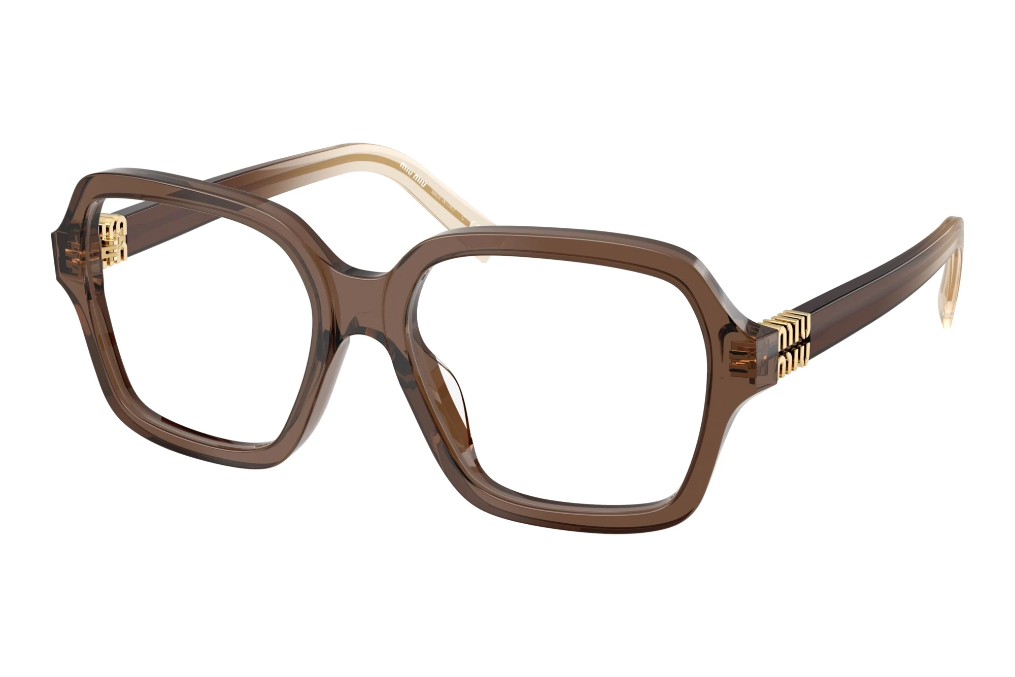 Miu Miu MU 03YV 23H1O1 Brown Transparent Miu Miu MU 03YV 23H1O1 Brown Transparent