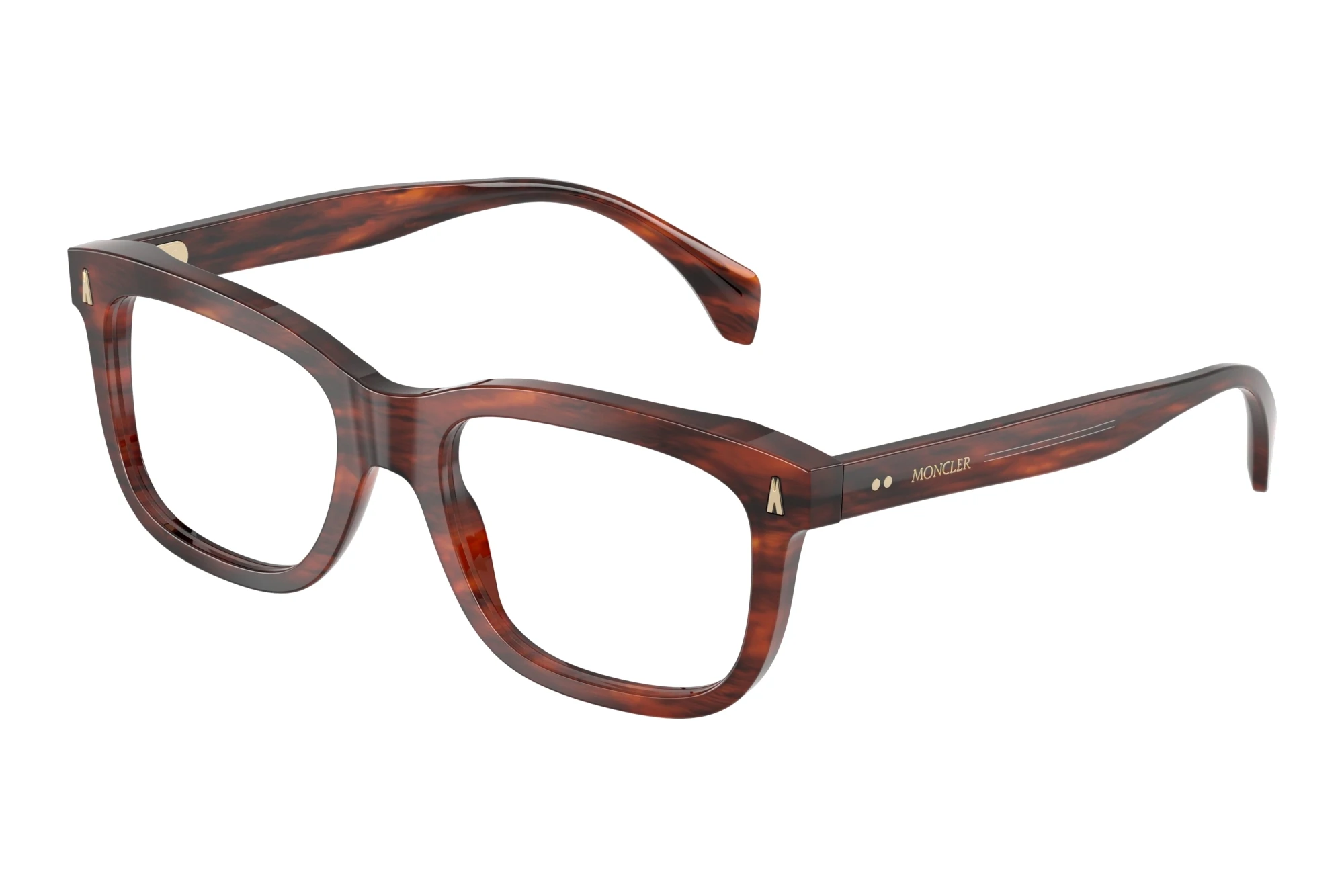 Moncler ME2019 3034 Shiny Striped Brown Havana Moncler ME2019 3034 Shiny Striped Brown Havana