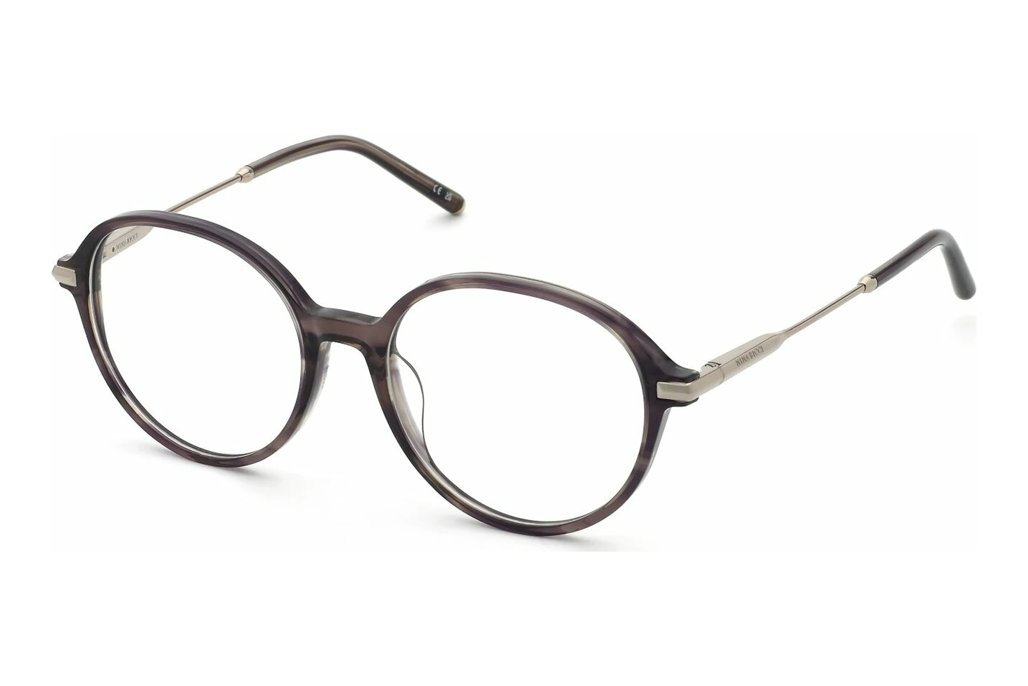 Nina Ricci VNR431 0P82 BROWN W/VIOLET STRIPED Nina Ricci VNR431 0P82 BROWN W/VIOLET STRIPED