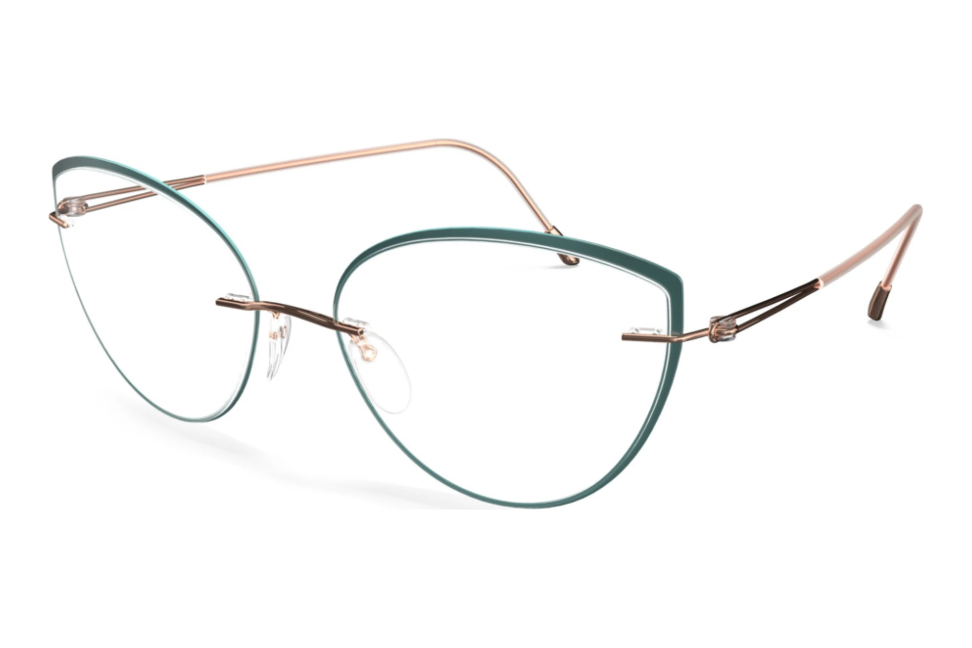 Silhouette 5566-LR 3531 Rose Gold / Teal Silhouette 5566-LR 3531 Rose Gold / Teal