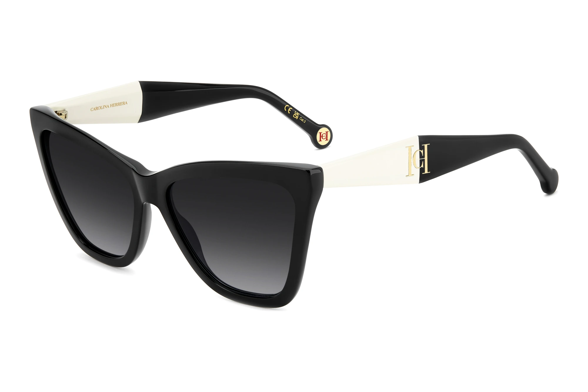 Carolina Herrera HER 0374/S 80S/9O DARK GREY SHADEDBLACK WHITE Carolina Herrera HER 0374/S 80S/9O DARK GREY SHADEDBLACK WHITE