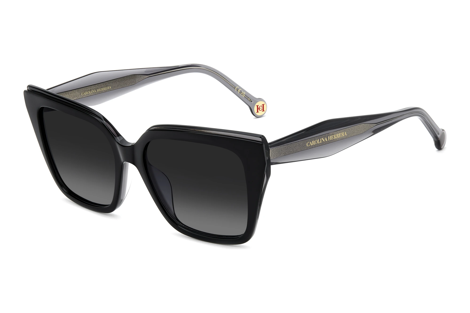 Carolina Herrera HER 0403/G/S 807/9O GREY SHADEDBLACK Carolina Herrera HER 0403/G/S 807/9O GREY SHADEDBLACK