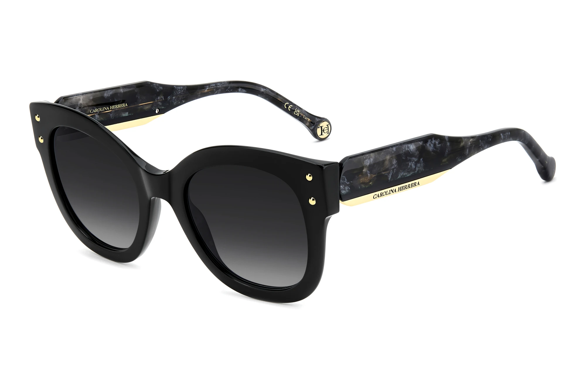 Carolina Herrera HER 0410/S 807/9O GREY SHADEDBLACK Carolina Herrera HER 0410/S 807/9O GREY SHADEDBLACK