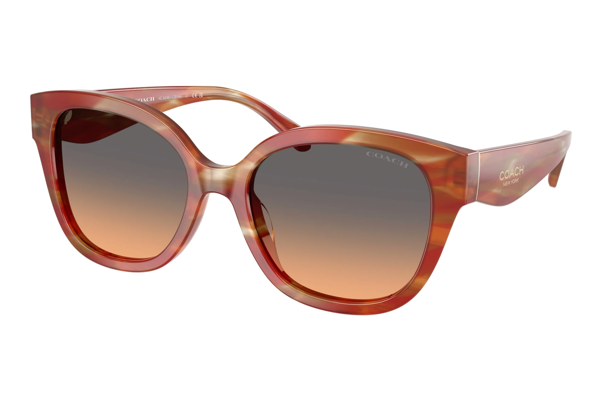 Coach HC8438U 590018 Smokey Peach GradientStriated Chestnut Coach HC8438U 590018 Smokey Peach GradientStriated Chestnut