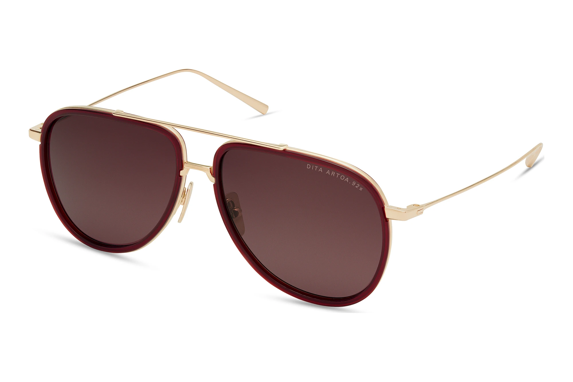 DITA DTS-472 03A DARK CHERRY TO CLEAR GRADIENTWHITE GOLD - CHERRY WINE DITA DTS-472 03A DARK CHERRY TO CLEAR GRADIENTWHITE GOLD - CHERRY WINE
