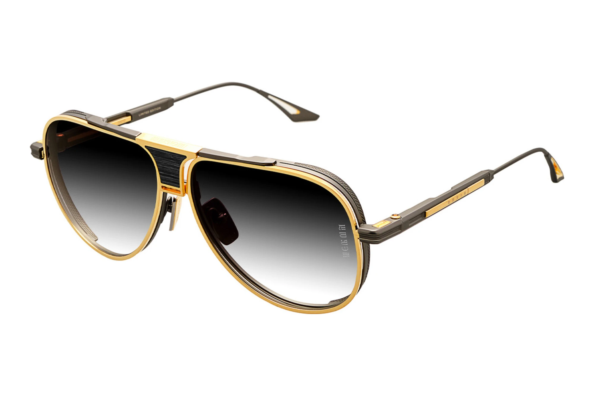 DITA-EPILUXURY DES-016 02A DARK BROWN TO CLEAR GRADIENT - GOLD ARBLACK IRON - YELLOW GOLD DITA-EPILUXURY DES-016 02A DARK BROWN TO CLEAR GRADIENT - GOLD ARBLACK IRON - YELLOW GOLD