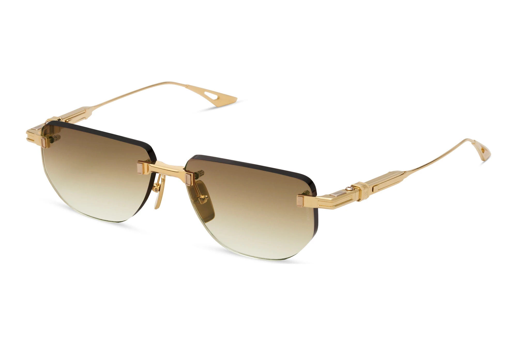 DITA-EPILUXURY DES-022 02A DARK BROWN TO CLEAR GRADIENT - GREEN AR22K GOLD PLATED - WHITE GOLD DITA-EPILUXURY DES-022 02A DARK BROWN TO CLEAR GRADIENT - GREEN AR22K GOLD PLATED - WHITE GOLD
