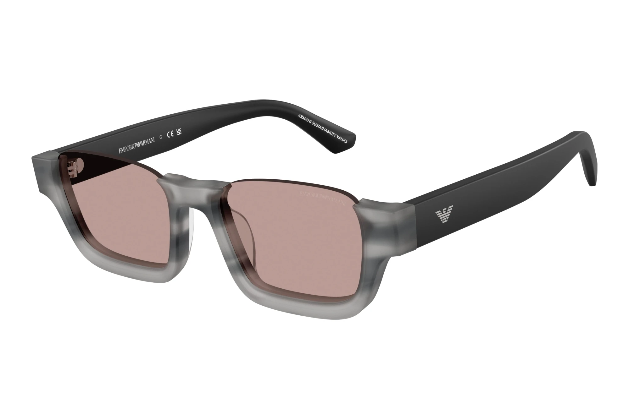 Emporio Armani EA4268U 63677N Light Purple BrownStriped Havana Grey Emporio Armani EA4268U 63677N Light Purple BrownStriped Havana Grey