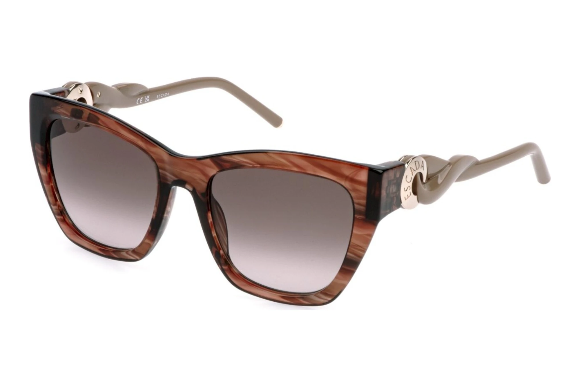 Escada SESG38 3BQY BROWN GRADIENT BROWNSTRIPED BROWN Escada SESG38 3BQY BROWN GRADIENT BROWNSTRIPED BROWN