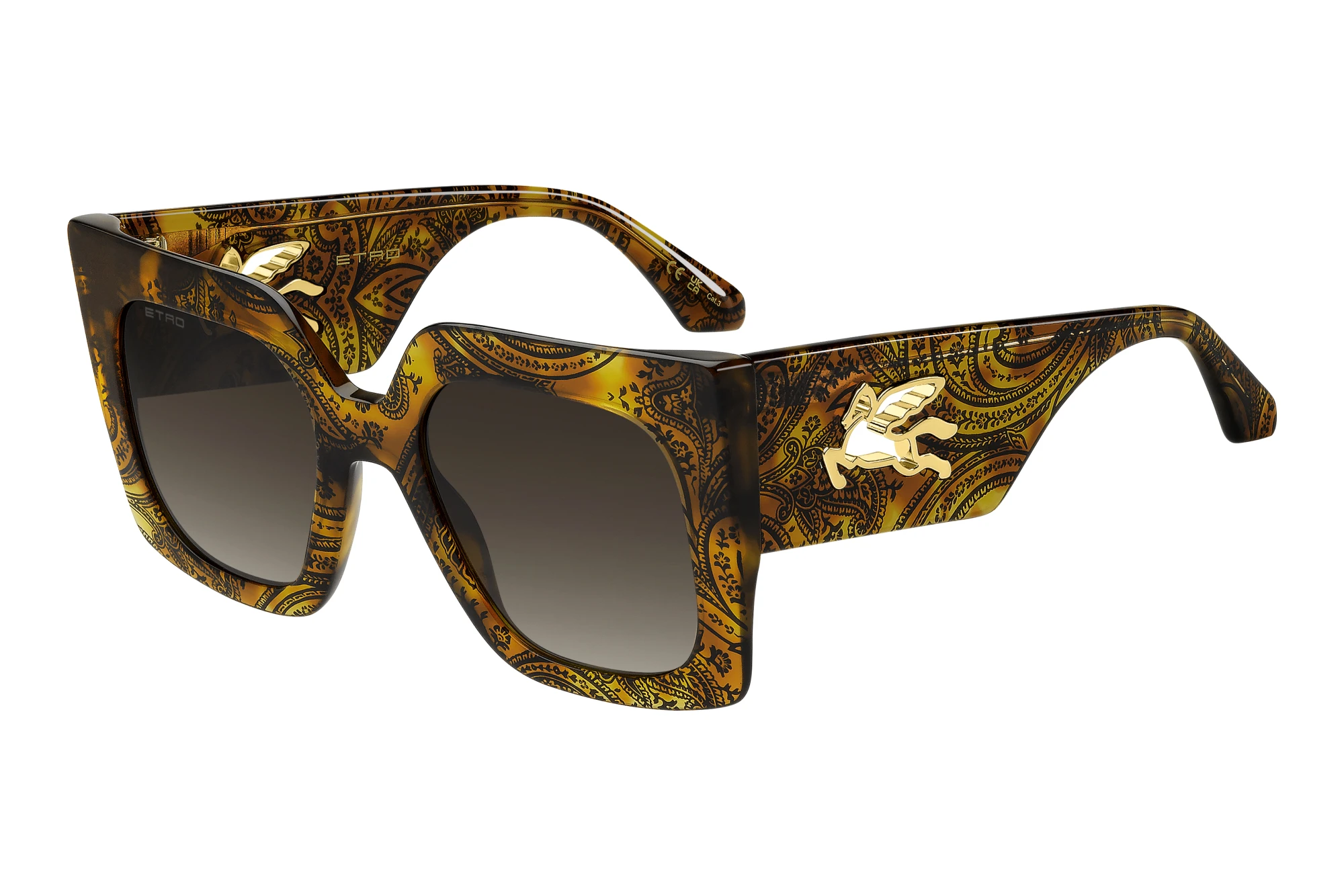 Etro ETRO 0075/S 2VM/HA BROWN SHADEDHAVANA PATTERN Etro ETRO 0075/S 2VM/HA BROWN SHADEDHAVANA PATTERN