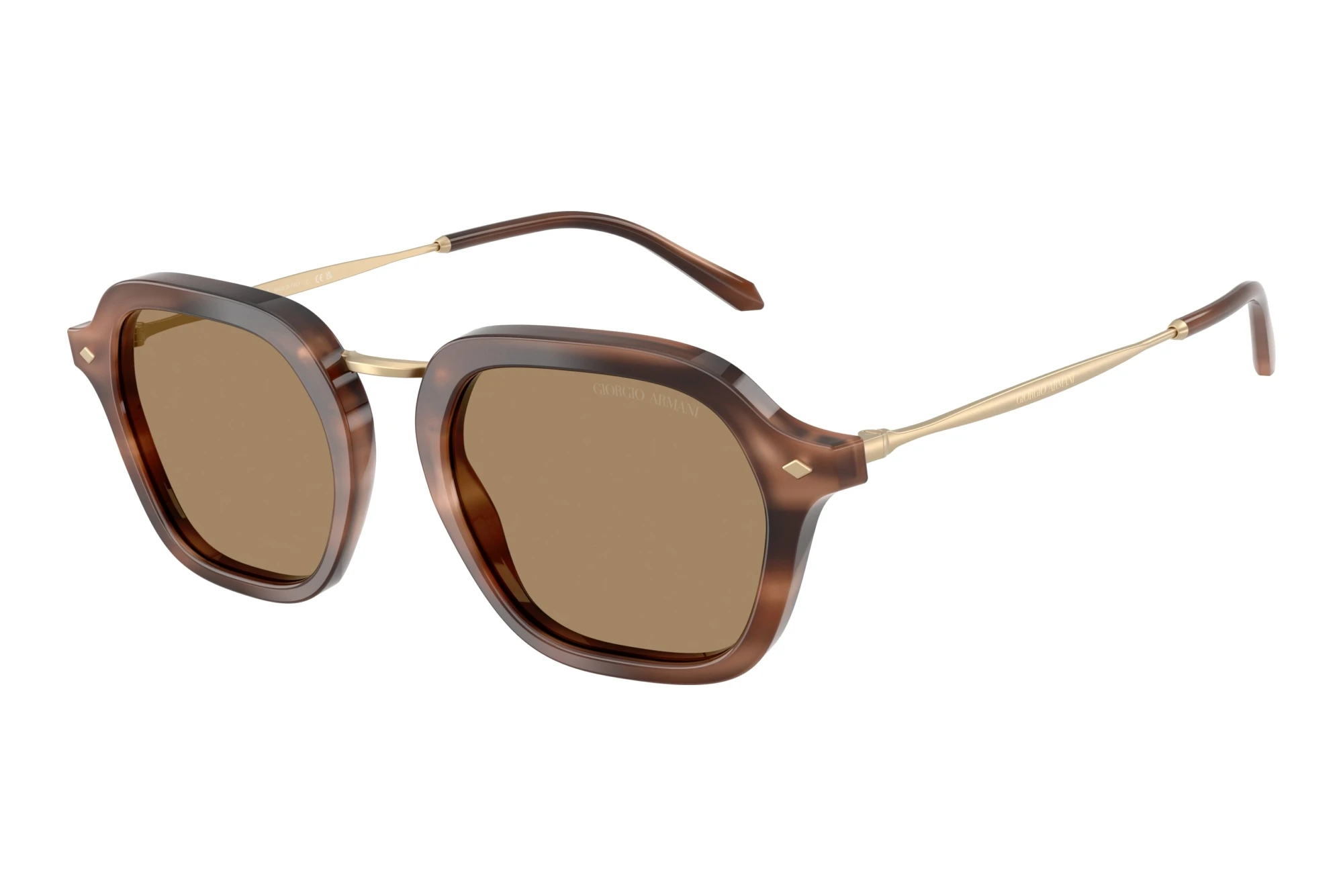 Giorgio Armani AR6190 646573 Dark BrownStripped Brown Giorgio Armani AR6190 646573 Dark BrownStripped Brown