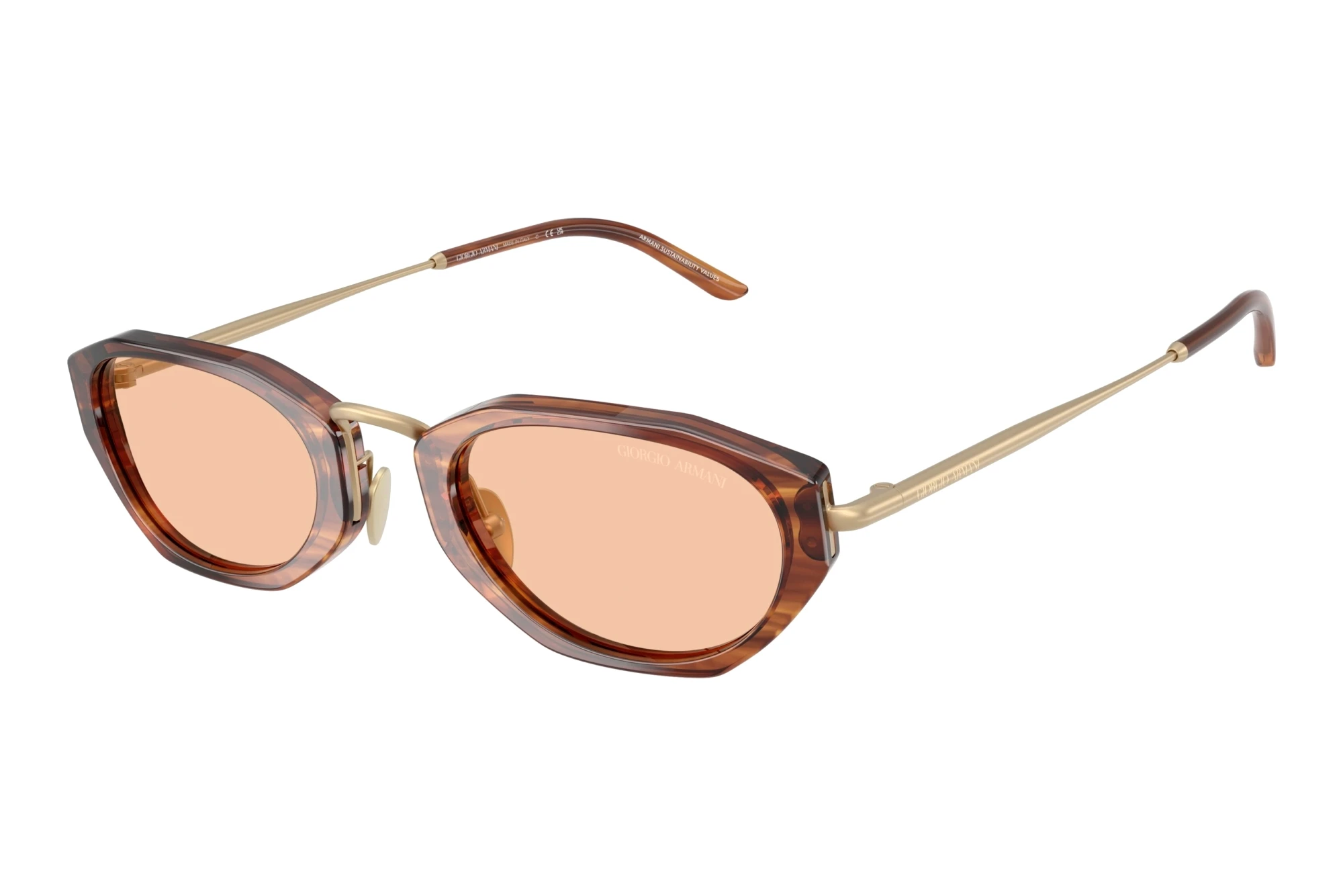 Giorgio Armani AR8242 616273 Light BrownStriped Brown Giorgio Armani AR8242 616273 Light BrownStriped Brown