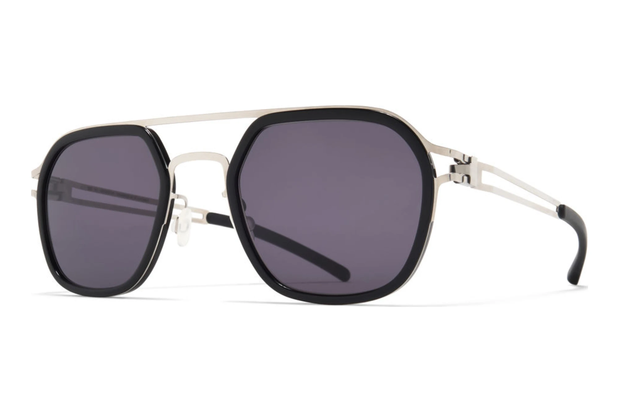 MYKITA LEELAND SUN 797 Coolgrey SolidA81-Shiny Silver/Black MYKITA LEELAND SUN 797 Coolgrey SolidA81-Shiny Silver/Black