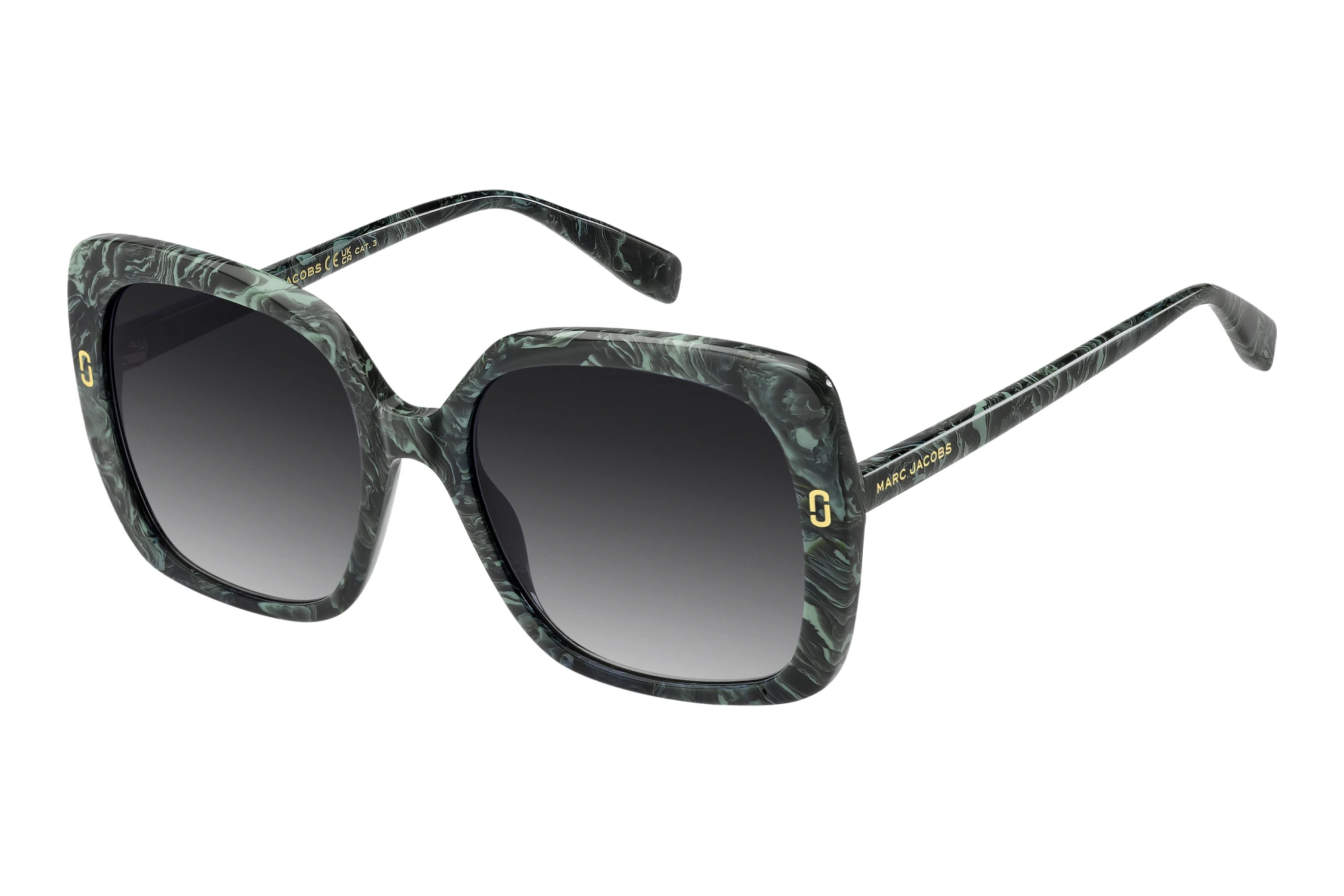 Marc Jacobs MJ 1138/S JRI/9O DARK GREY SHADEDMARBLE GREEN Marc Jacobs MJ 1138/S JRI/9O DARK GREY SHADEDMARBLE GREEN
