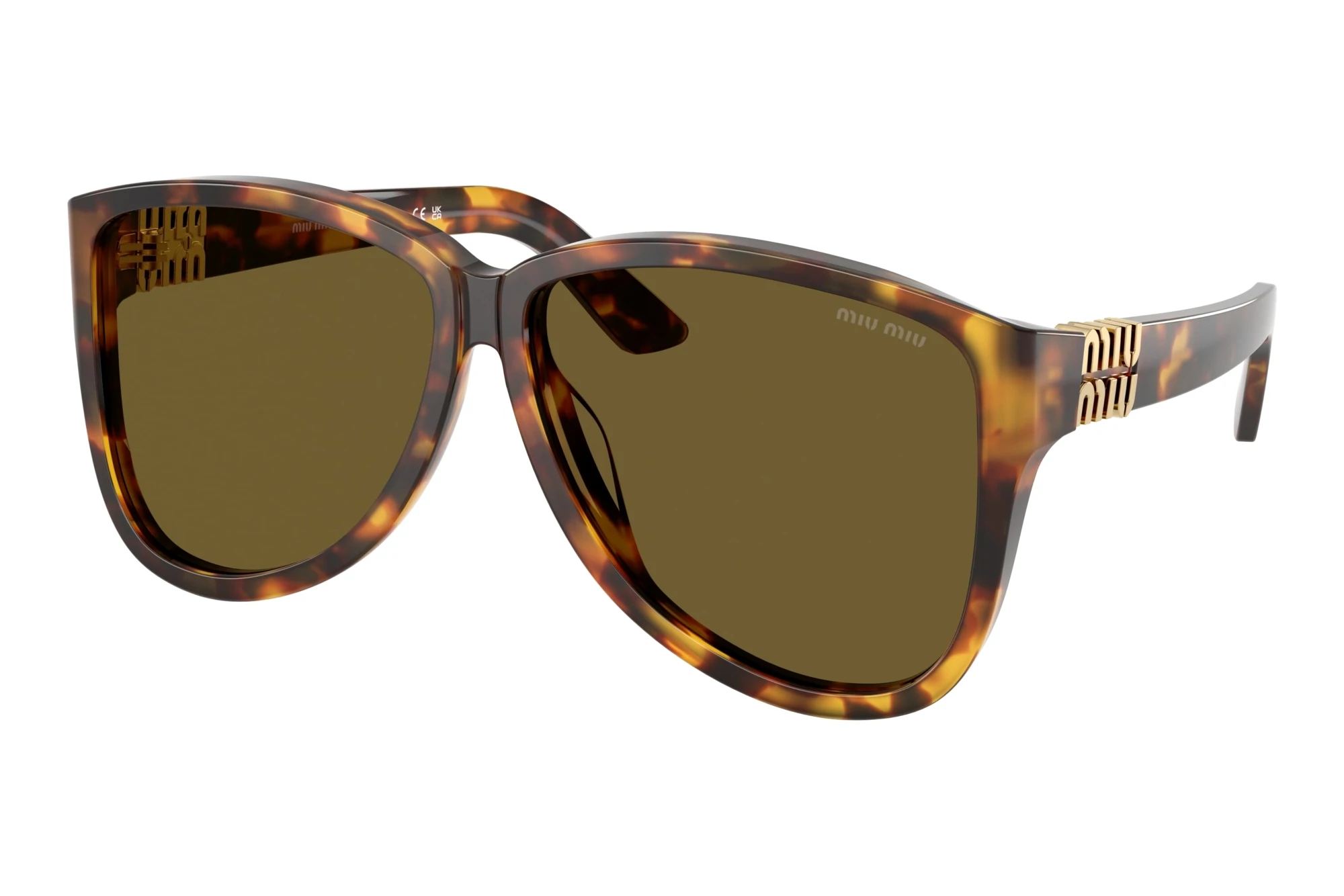 Miu Miu MU A08S 14L09Z Dark BrownHoney Havana Miu Miu MU A08S 14L09Z Dark BrownHoney Havana