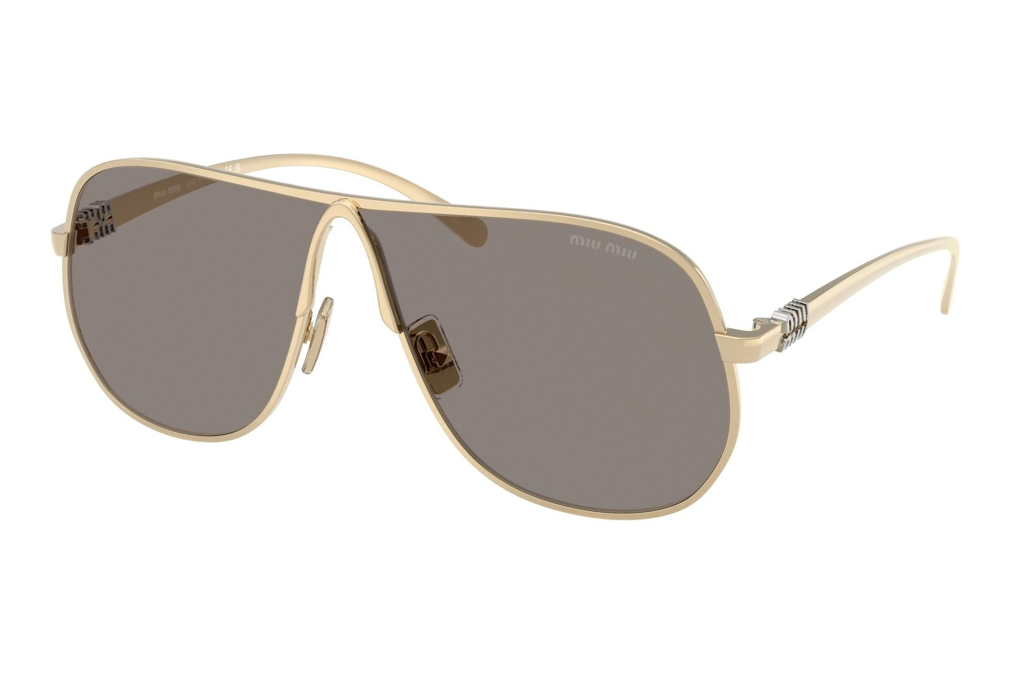 Miu Miu MU A56S ZVN80Q Dark GreyPale Gold Miu Miu MU A56S ZVN80Q Dark GreyPale Gold