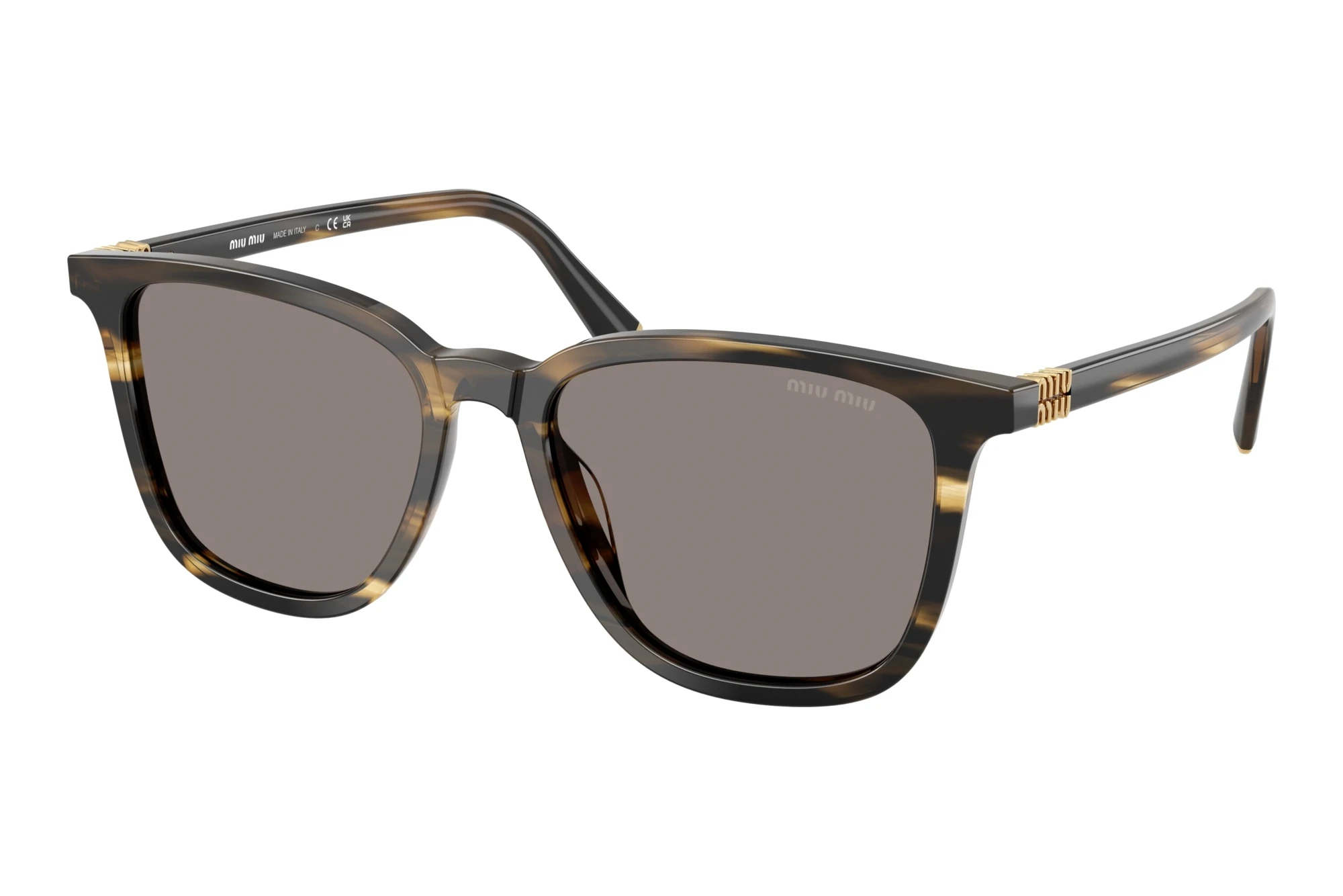Miu Miu MU B03S 25E80Q Dark GreyStriped Loden Miu Miu MU B03S 25E80Q Dark GreyStriped Loden