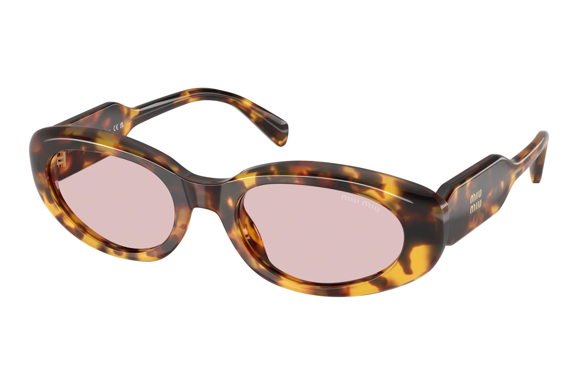 Miu Miu MU C01S 14L4I0 PinkHoney Havana Miu Miu MU C01S 14L4I0 PinkHoney Havana