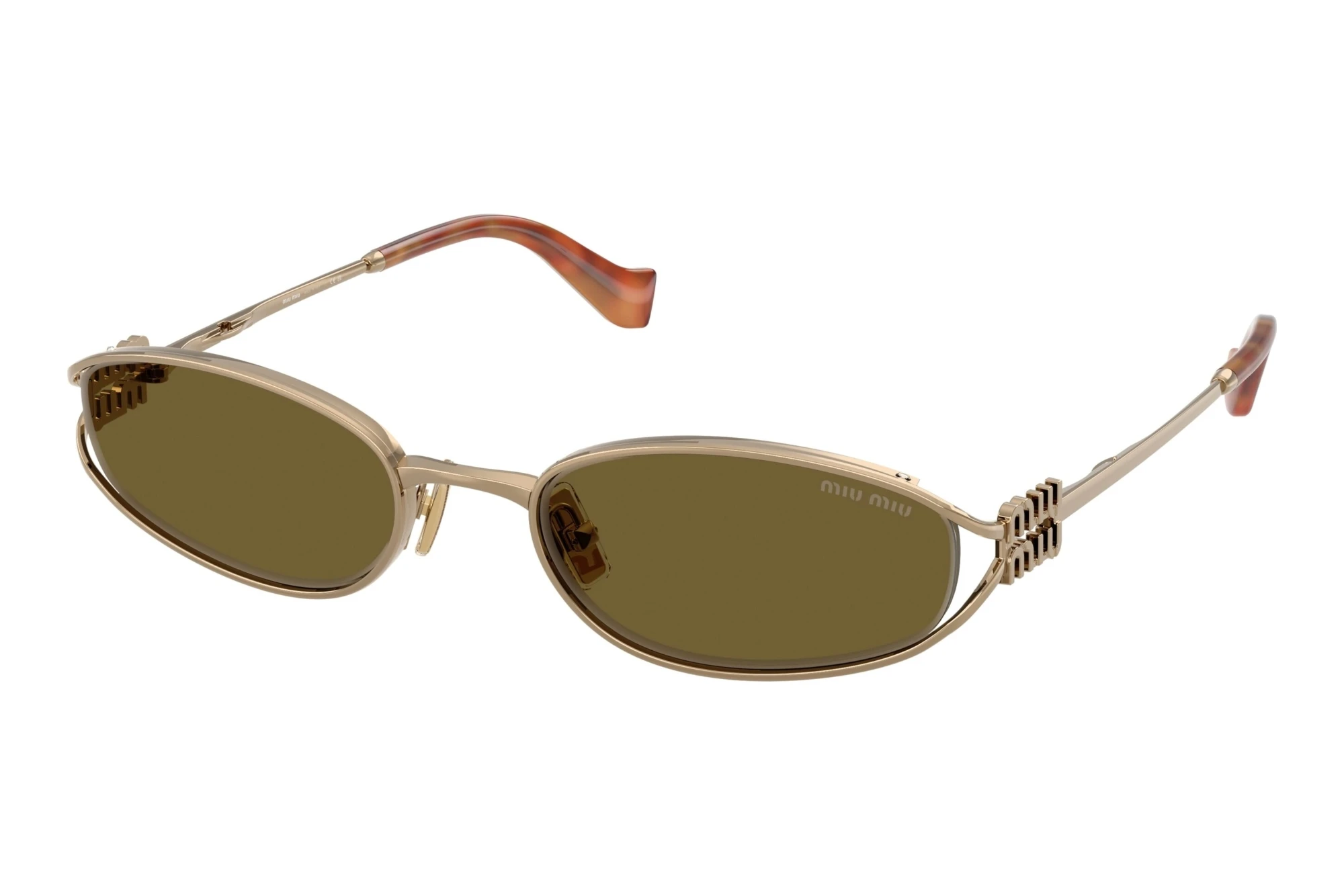 Miu Miu MU C51S 7OE09Z Dark BrownOld Gold Miu Miu MU C51S 7OE09Z Dark BrownOld Gold