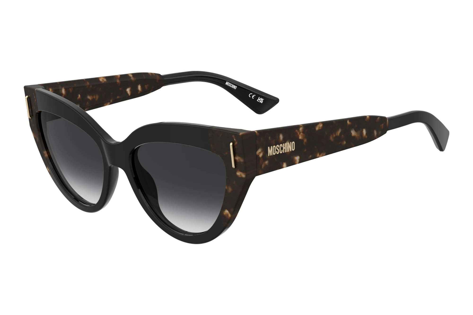 Moschino MOS208/S WR7/9O GREY SHADEDBLACK HAVANA Moschino MOS208/S WR7/9O GREY SHADEDBLACK HAVANA