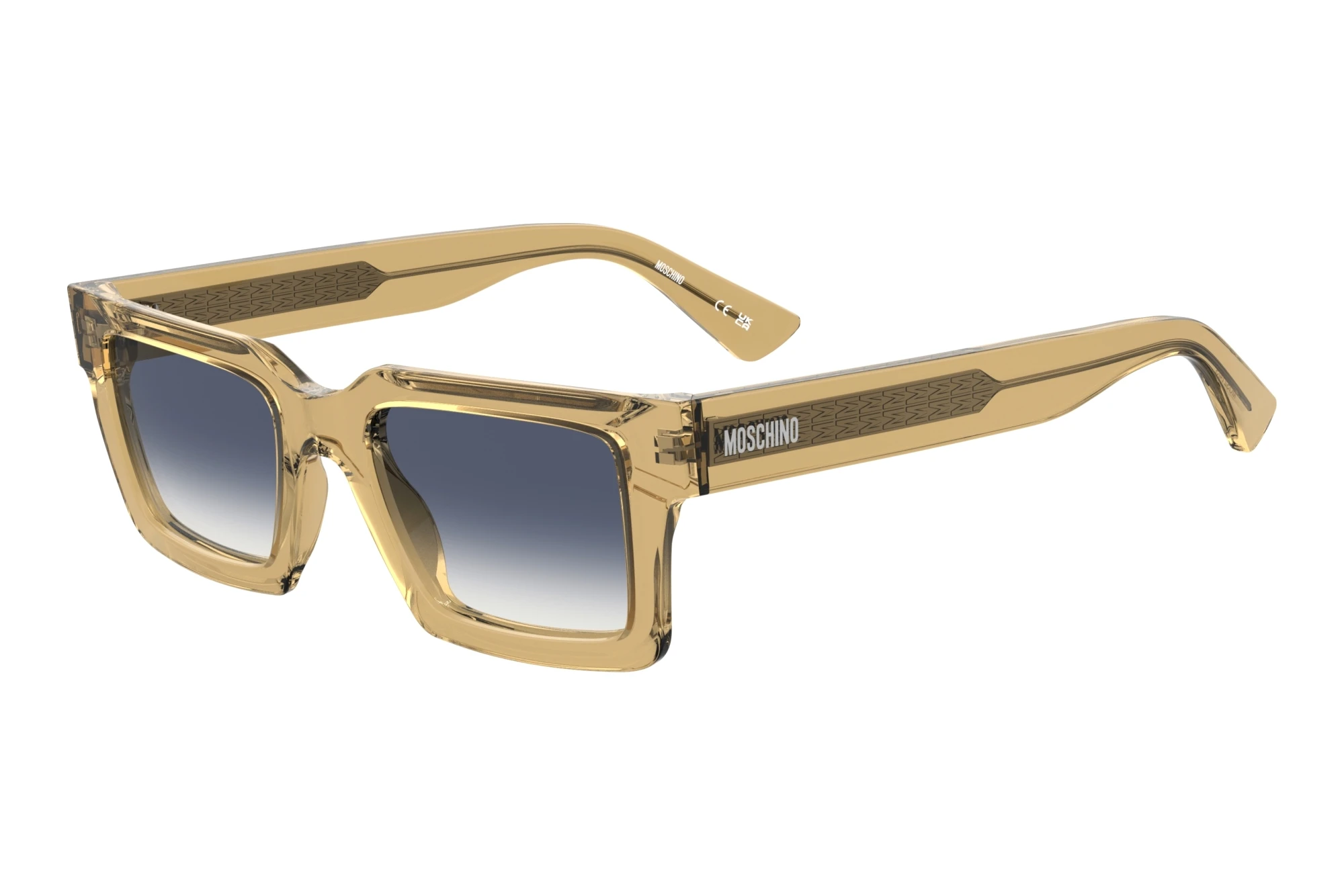 Moschino MOS214/S HAM/08 DK BLUE SHADEDCHAMPAGNE Moschino MOS214/S HAM/08 DK BLUE SHADEDCHAMPAGNE