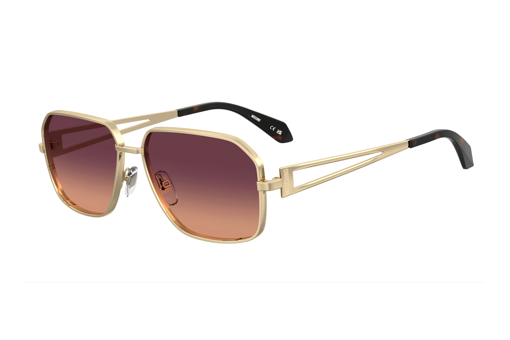 Moschino MOS219/S 000/3X BURGUNDY SHADEDROSE GOLD Moschino MOS219/S 000/3X BURGUNDY SHADEDROSE GOLD