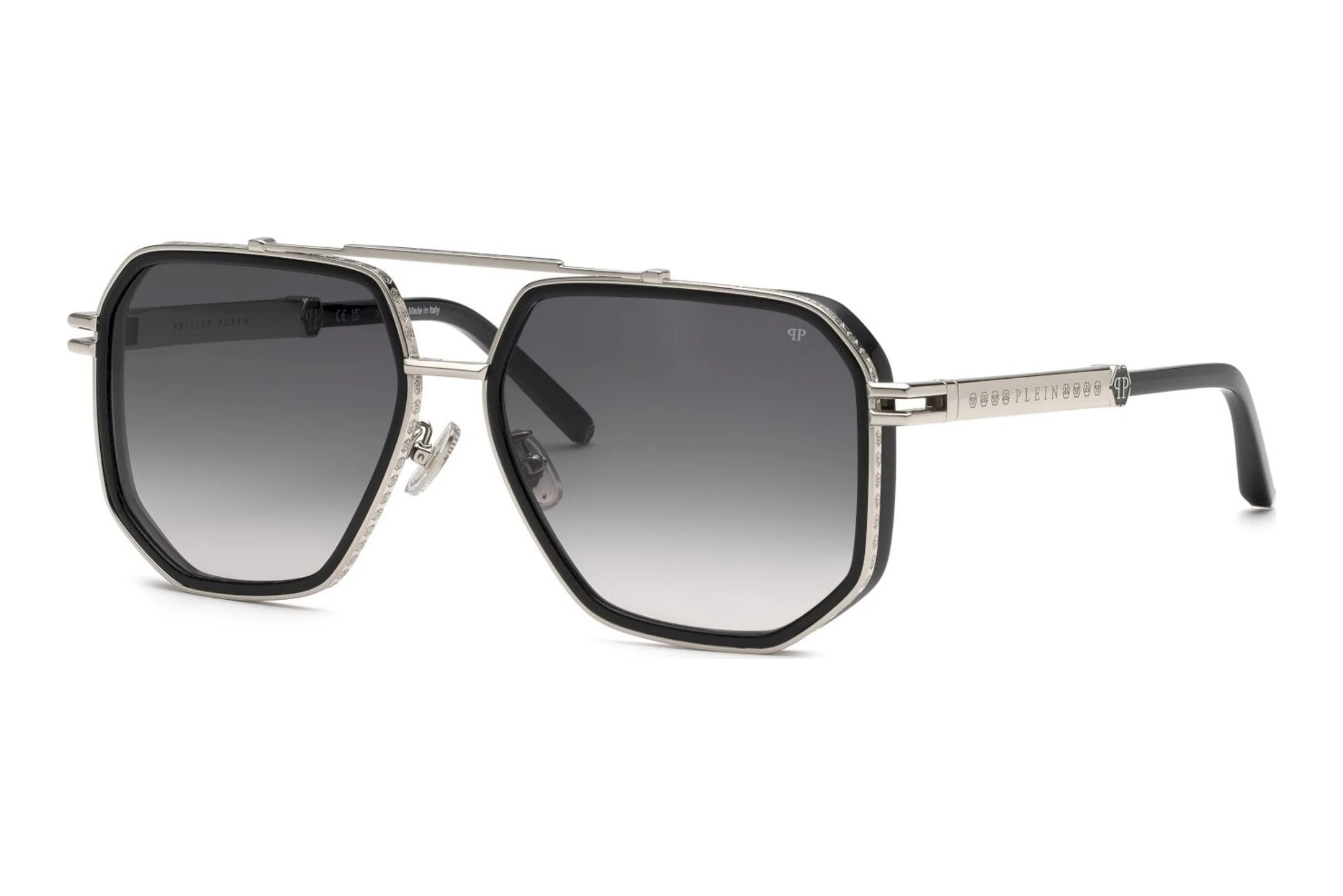 Philipp Plein SPP187M 0583 SMOKE GRADIENTPALLADIUM W/SHINY BLACK PARTS Philipp Plein SPP187M 0583 SMOKE GRADIENTPALLADIUM W/SHINY BLACK PARTS