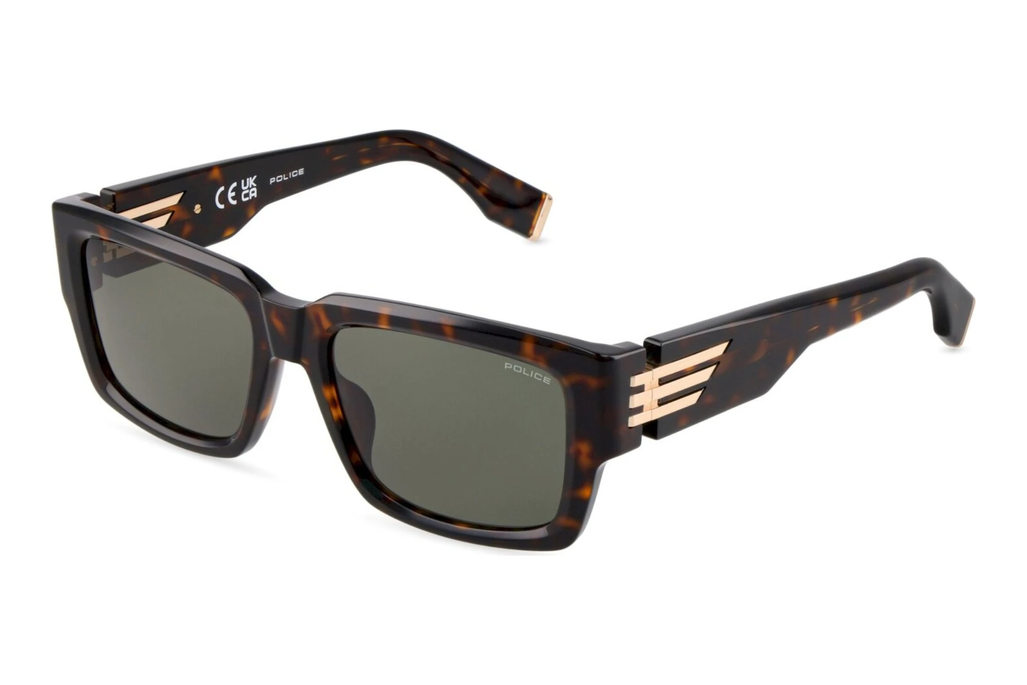 Police SPLU78 0722 GREENSHINY DARK HAVANA Police SPLU78 0722 GREENSHINY DARK HAVANA