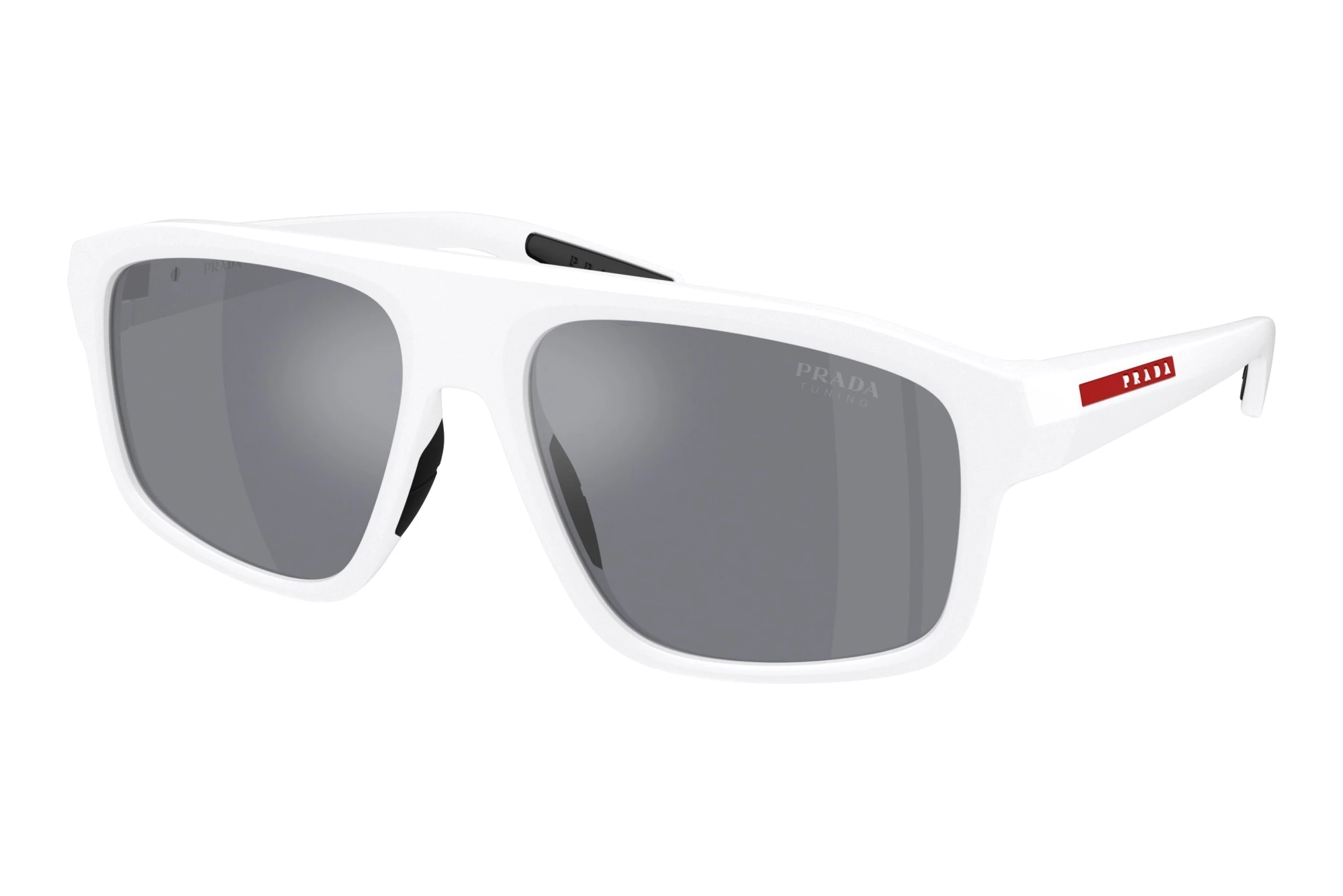 Prada Linea Rossa PS B02S AAI40A Light Blue Mirror SilverMatte White Prada Linea Rossa PS B02S AAI40A Light Blue Mirror SilverMatte White