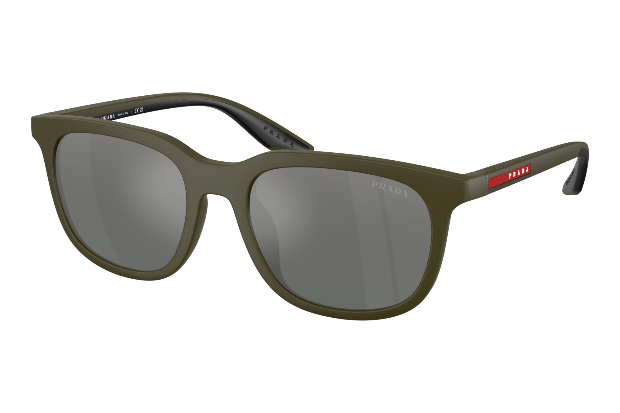 Prada Linea Rossa PS B09SU 15X41A Grey Mirror Silver GradientMatte Green Prada Linea Rossa PS B09SU 15X41A Grey Mirror Silver GradientMatte Green