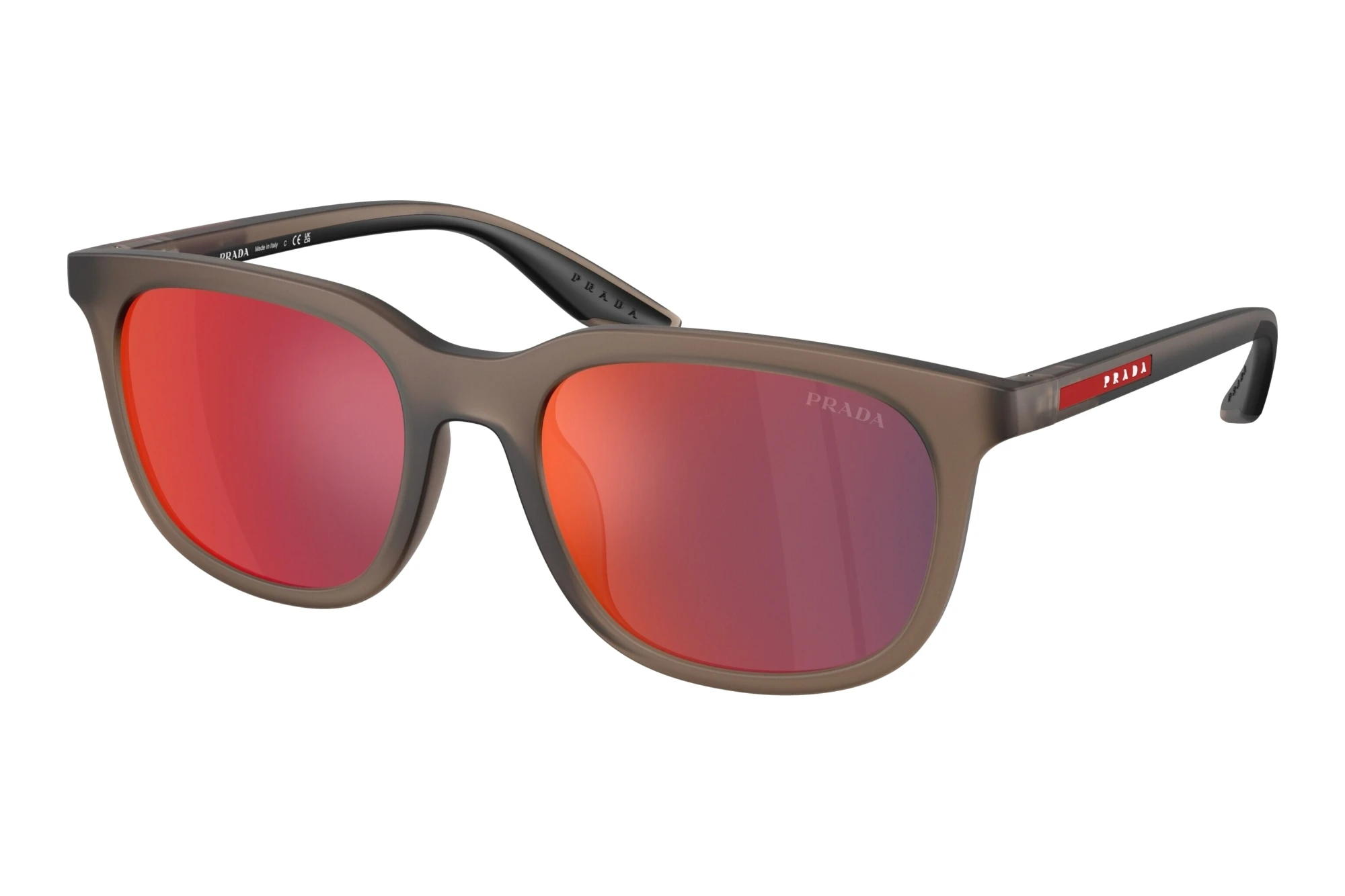 Prada Linea Rossa PS B09SU 29F21A Dark Grey Mirror Blue/RedFrosted Brown Prada Linea Rossa PS B09SU 29F21A Dark Grey Mirror Blue/RedFrosted Brown