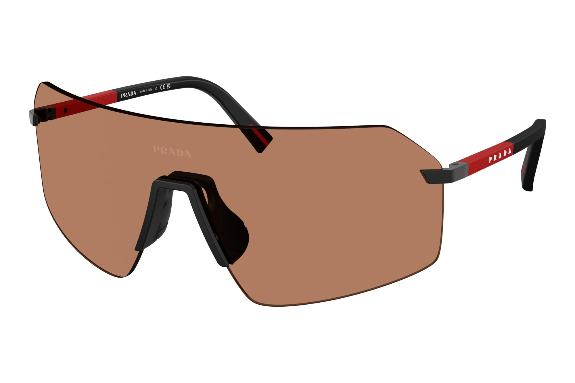 Prada Linea Rossa PS B50S 1BO20D Solid BrownBlack Prada Linea Rossa PS B50S 1BO20D Solid BrownBlack