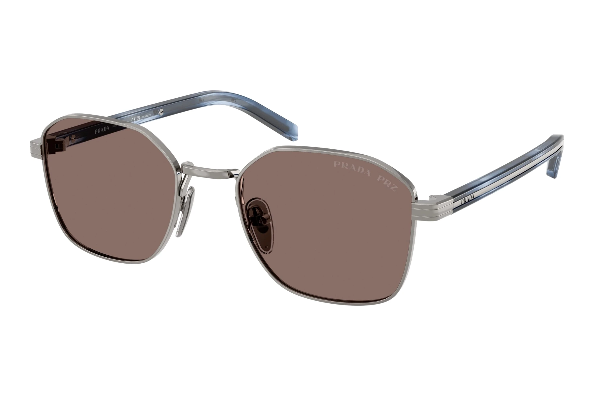 Prada PR C50S 5AV05C Polarized Light BrownGunmetal Prada PR C50S 5AV05C Polarized Light BrownGunmetal