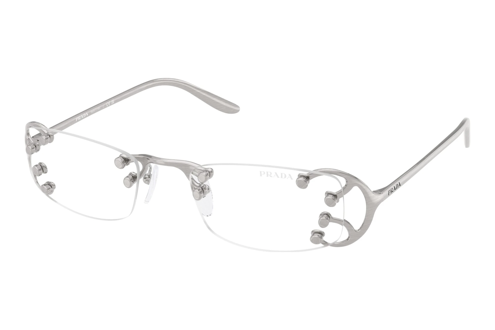 Prada PR C57S 28H08N Clear Blue-Violet Light FilterArgento Nouveau Prada PR C57S 28H08N Clear Blue-Violet Light FilterArgento Nouveau