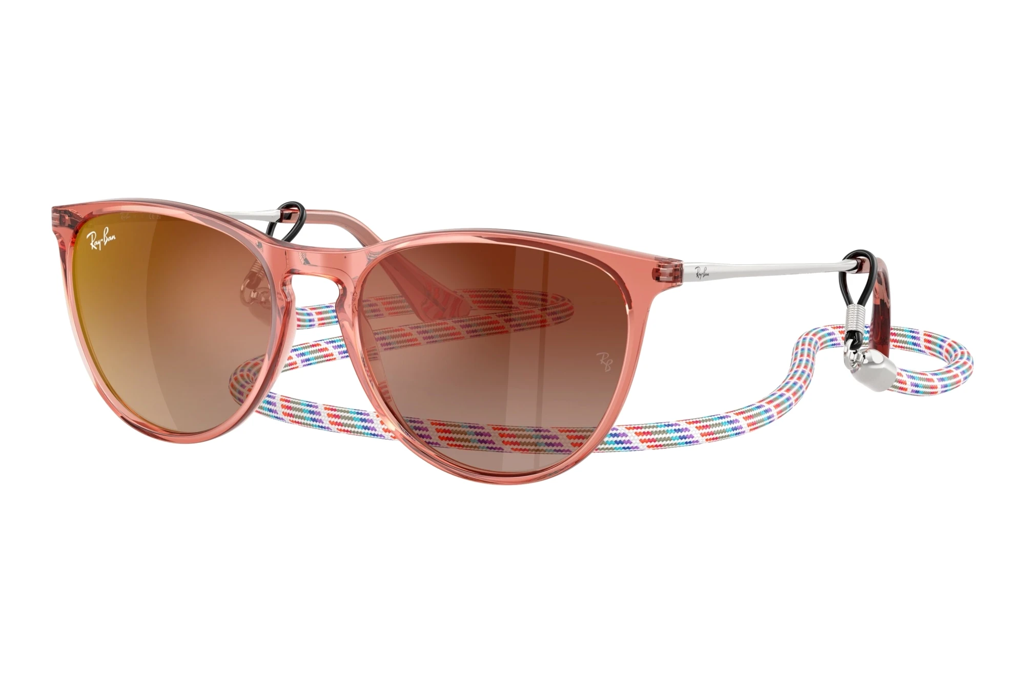 Ray-Ban Kids RJ9060S 7225S0 Brown Gradient Mirror RedTransparent Red Ray-Ban Kids RJ9060S 7225S0 Brown Gradient Mirror RedTransparent Red
