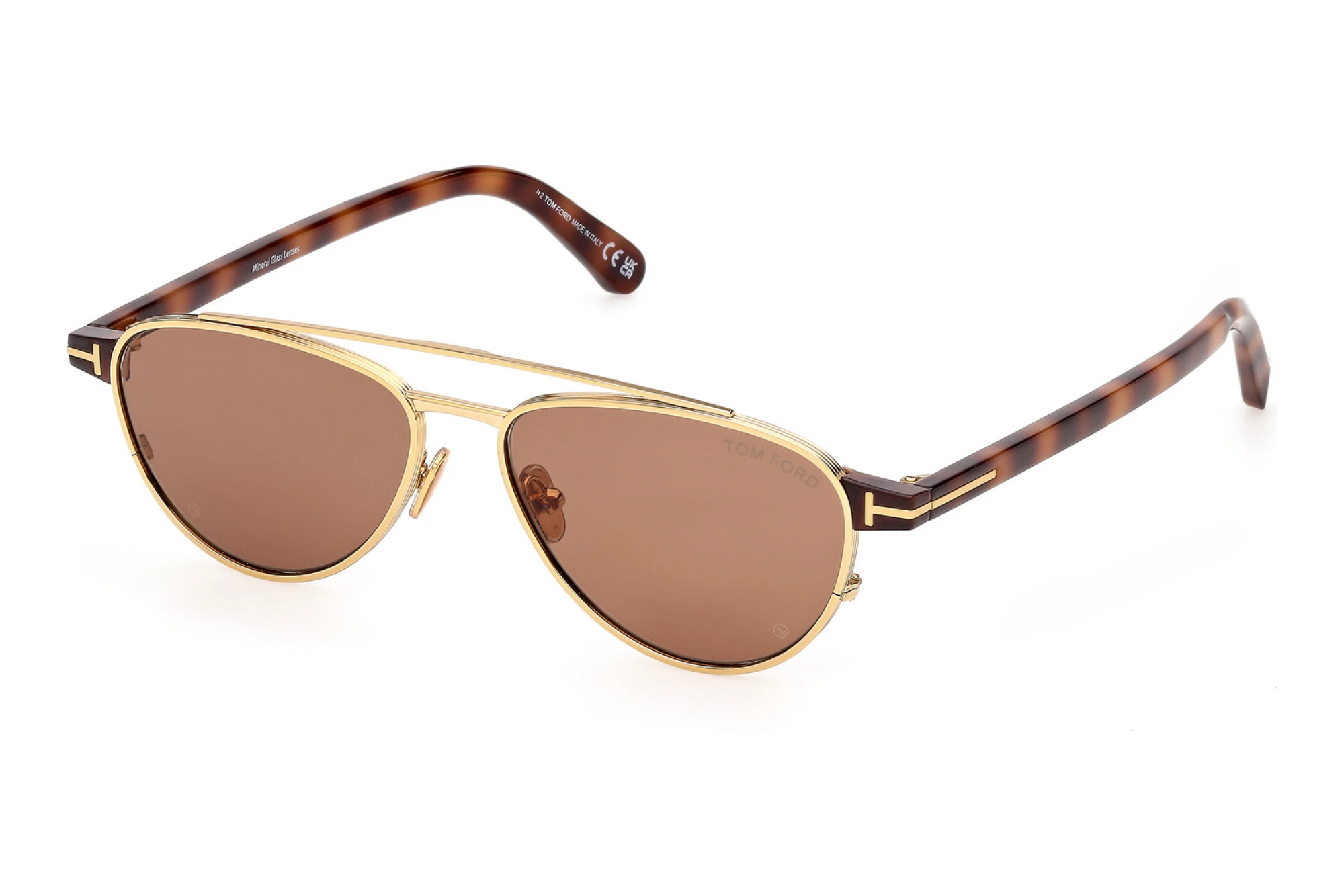 Tom Ford FT1361 30E braunGlänzend Tiefgold Tom Ford FT1361 30E braunGlänzend Tiefgold
