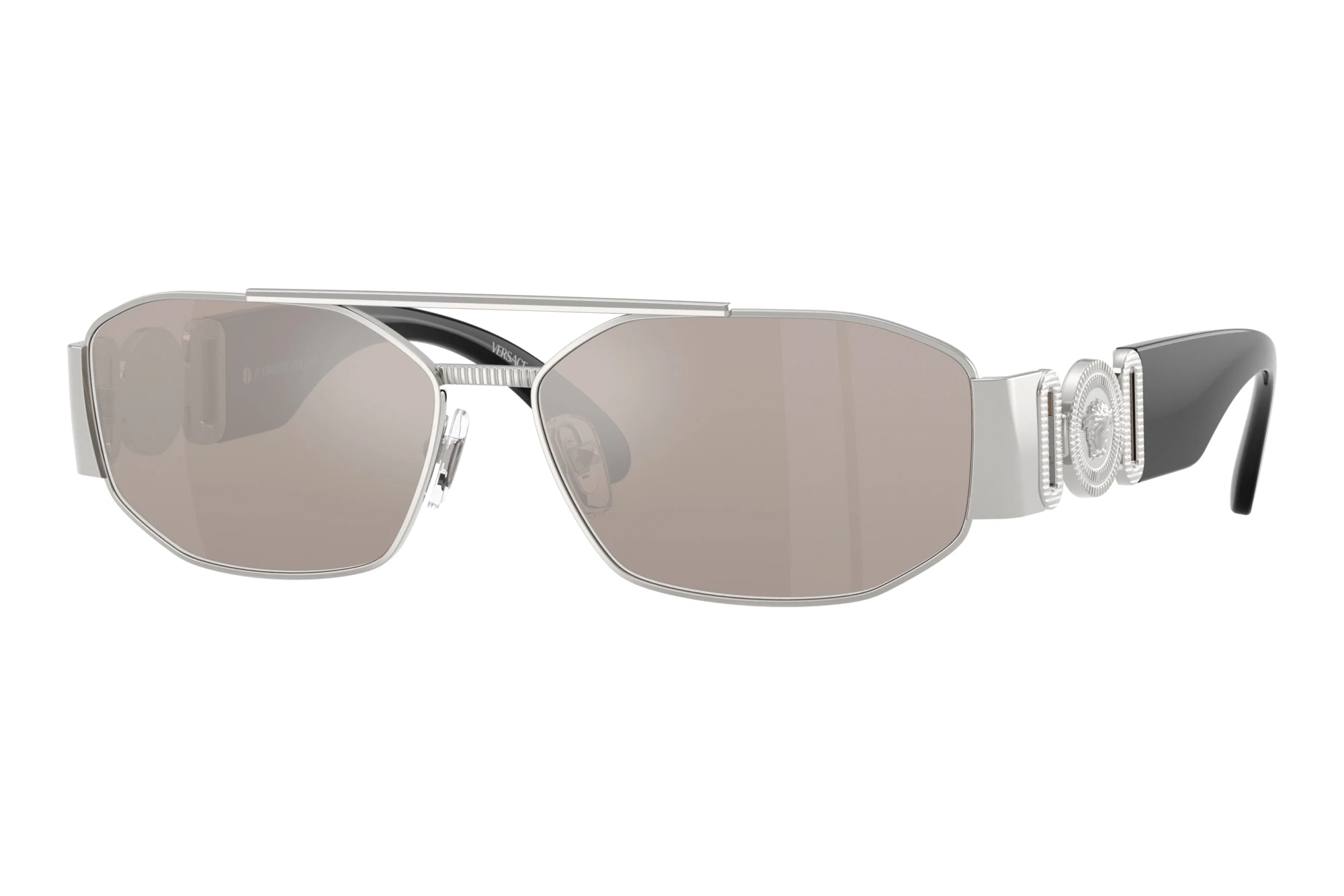 Versace VE2287 1000AP Clear Mirror Real PlatinumSilver Versace VE2287 1000AP Clear Mirror Real PlatinumSilver