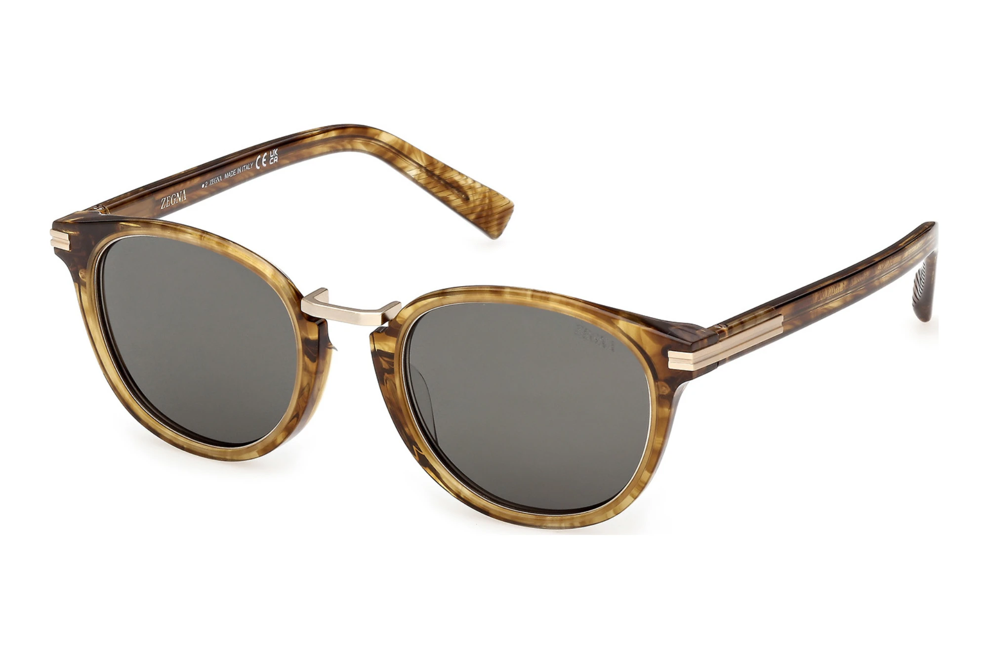 Zegna EZ0284-H 47N grünHellbraun/Gestreift Zegna EZ0284-H 47N grünHellbraun/Gestreift