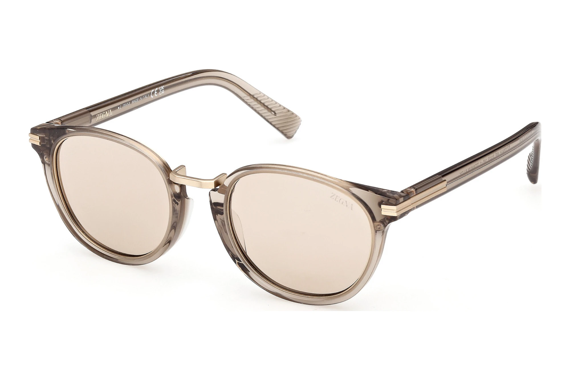Zegna EZ0284-H 48E braunGlänzend Beige Zegna EZ0284-H 48E braunGlänzend Beige