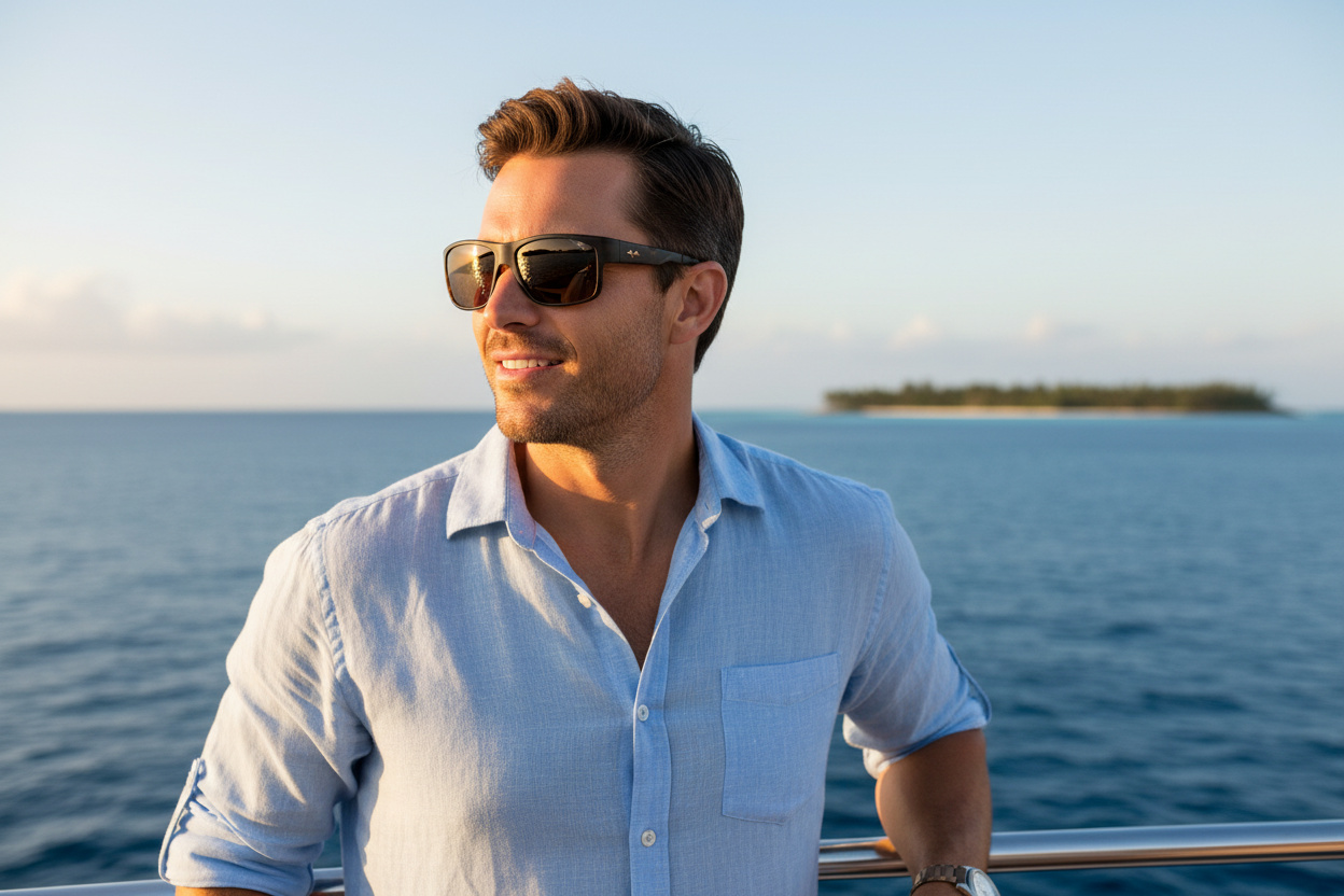 Vista frontale Maui Jim Southern Cross (H815-10MR)