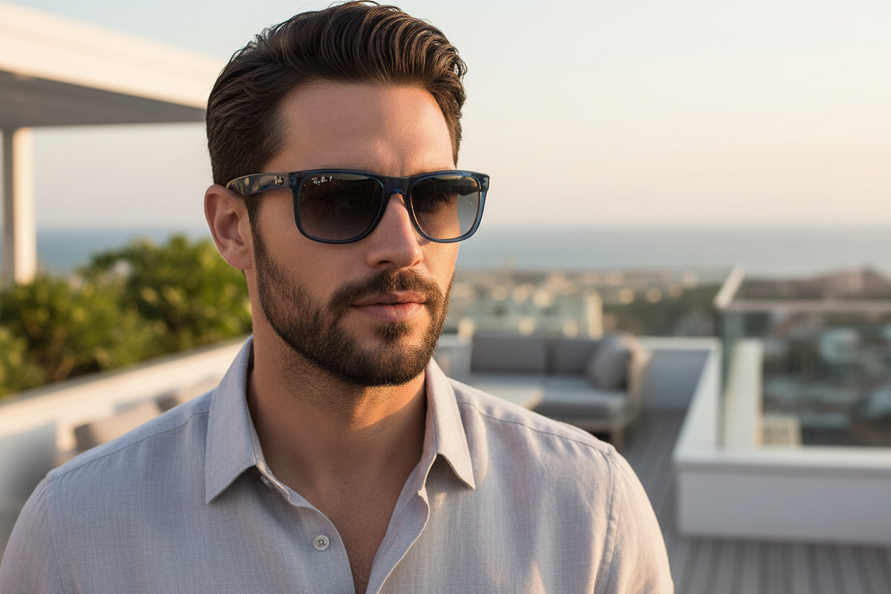 Vue de face Ray-Ban JUSTIN (RB4165 - 6596T3)