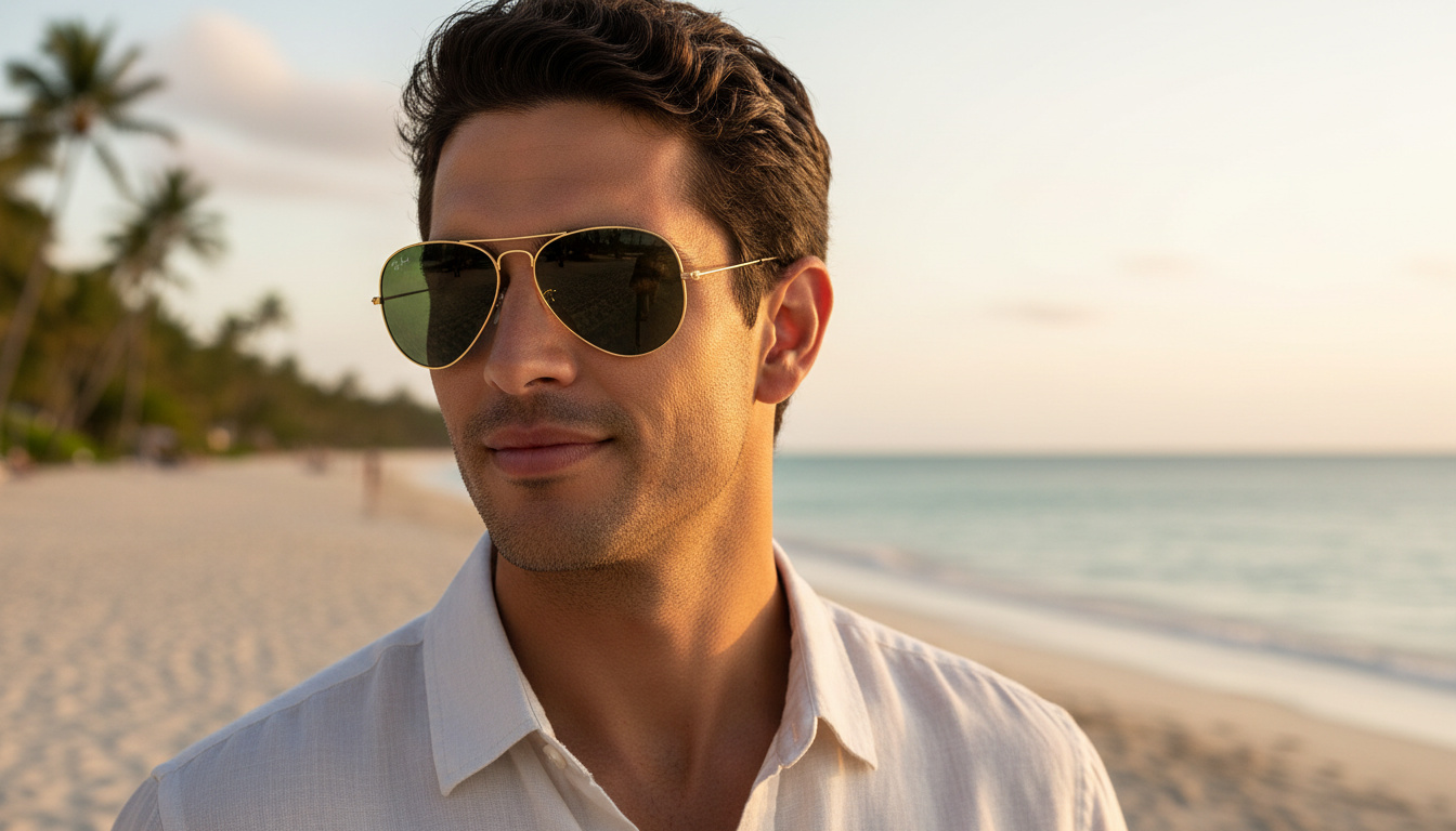 Vue de face Ray-Ban AVIATOR LARGE METAL (RB3025 - L0205)
