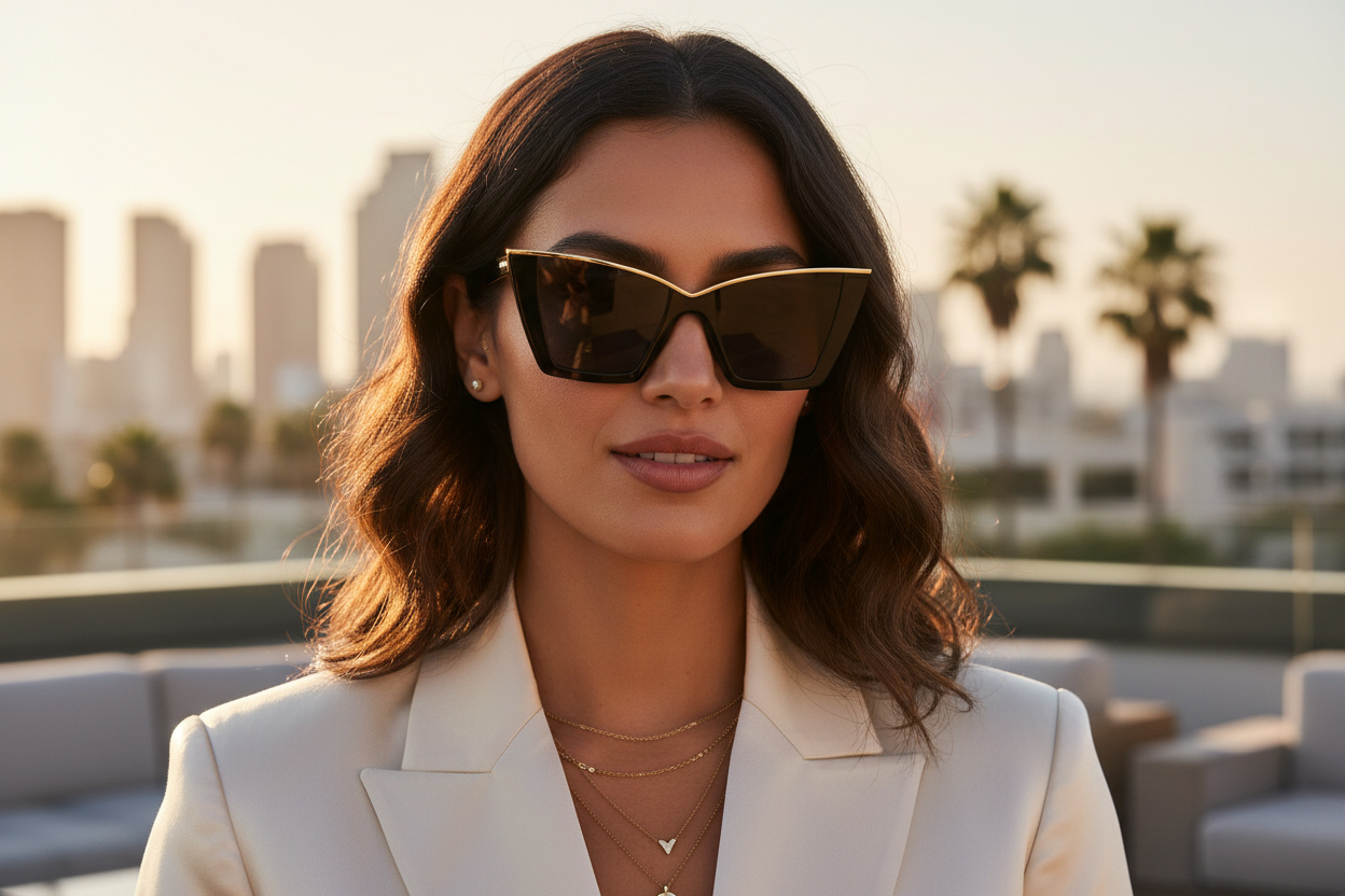 Vue de face Saint Laurent SL 570 (001)