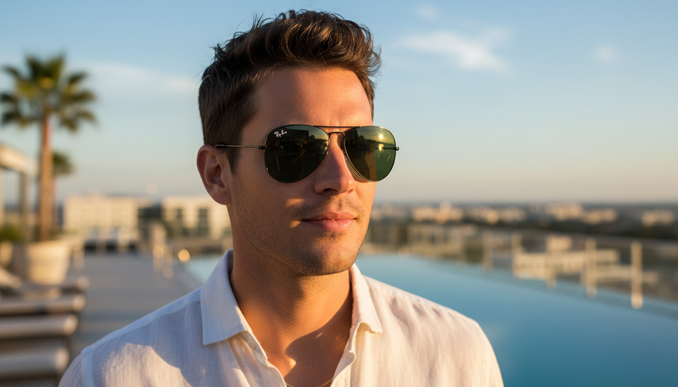 Vue de face Ray-Ban AVIATOR LARGE METAL (RB3025 - L2823)