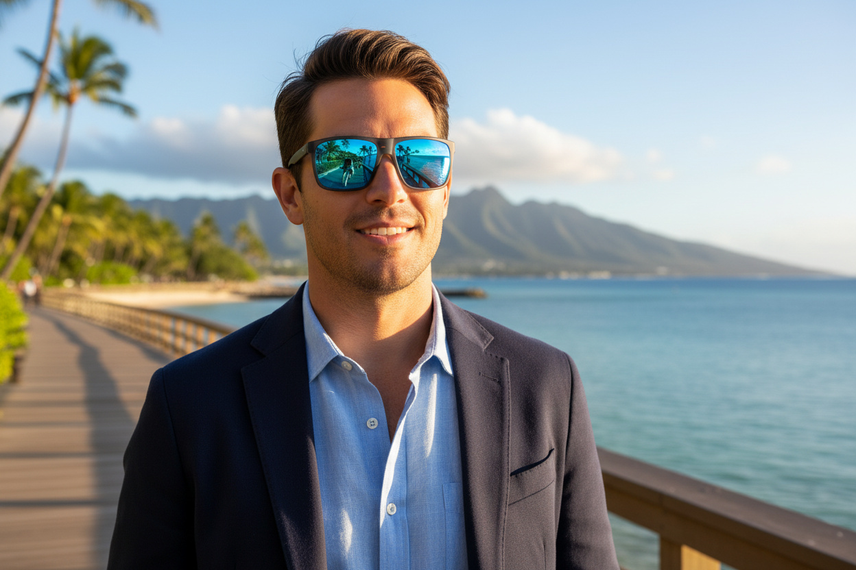 Vista frontale Maui Jim Honokalani (B455-14)